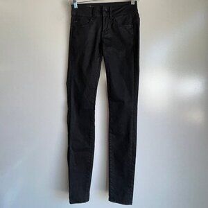 G-STAR RAW Midge Cody Mid Skinny Black Coated Jeans Size 23 ~ EUC